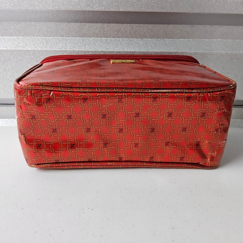 Purse N Makeup Train Case Cosmetic Organizer Travel Toiletry Bag Red - Picture 5 of 11